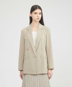 EPOCA / エポカ ノーカラージャケット | 【EPOCA STORIA】 ドライトロピカル ダブルブレストジャケット 《WEB＆EPOCA THE SHOP店舗限定》