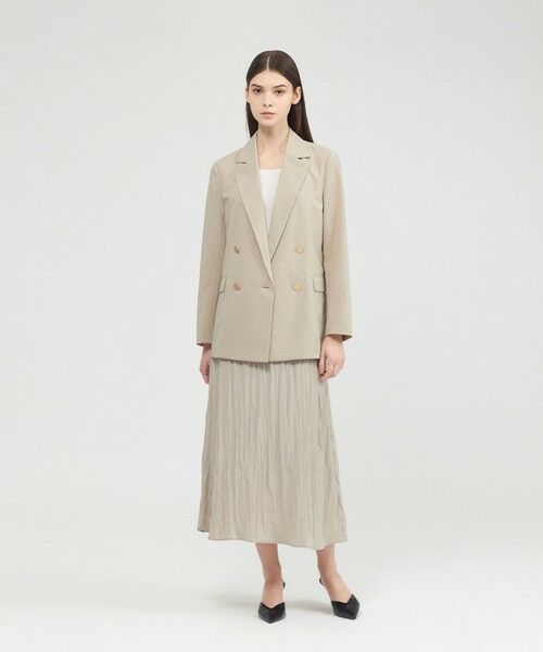 EPOCA / エポカ ノーカラージャケット | 【EPOCA STORIA】 ドライトロピカル ダブルブレストジャケット 《WEB&EPOCA THE SHOP店舗限定》 | 詳細3