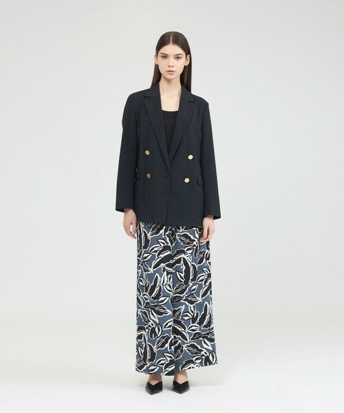 EPOCA / エポカ ノーカラージャケット | 【EPOCA STORIA】 ドライトロピカル ダブルブレストジャケット 《WEB&EPOCA THE SHOP店舗限定》 | 詳細1