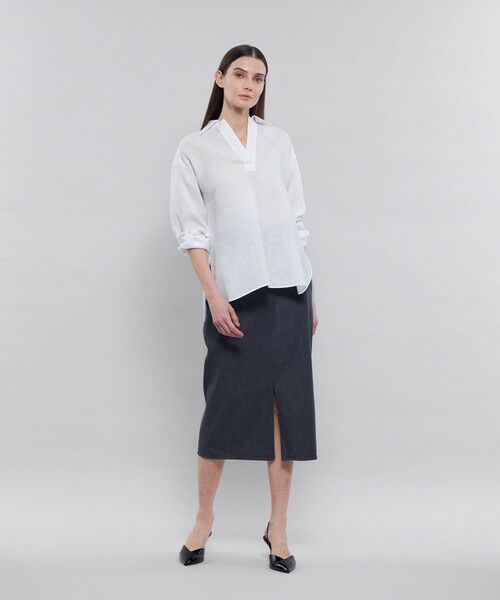 EPOCA / エポカ シャツ・ブラウス | 【EPOCA STORIA】 ラスターリネン スキッパーシャツ 《WEB＆EPOCA THE SHOP店舗限定》 | 詳細1