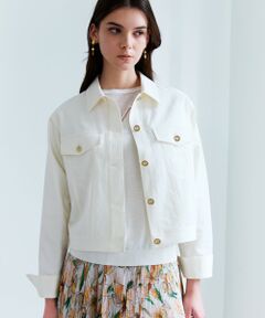 EPOCA / エポカ ノーカラージャケット | コットンペーパークロス ステンカラージャケット