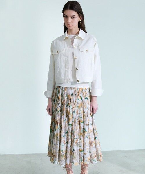 EPOCA / エポカ ノーカラージャケット | コットンペーパークロス ステンカラージャケット | 詳細1