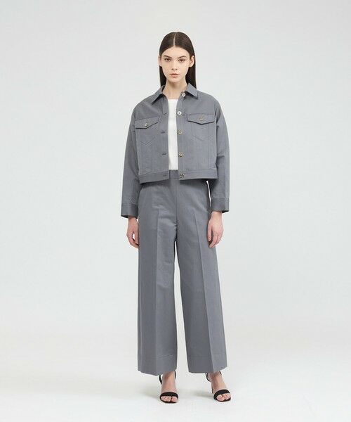 EPOCA / エポカ ノーカラージャケット | コットンペーパークロス ステンカラージャケット | 詳細5