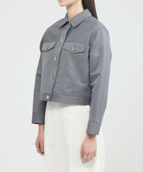 EPOCA / エポカ ノーカラージャケット | コットンペーパークロス ステンカラージャケット | 詳細7