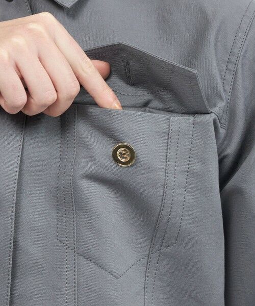 EPOCA / エポカ ノーカラージャケット | コットンペーパークロス ステンカラージャケット | 詳細9
