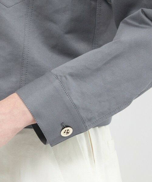 EPOCA / エポカ ノーカラージャケット | コットンペーパークロス ステンカラージャケット | 詳細10