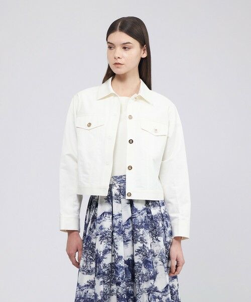 EPOCA / エポカ ノーカラージャケット | コットンペーパークロス ステンカラージャケット | 詳細14