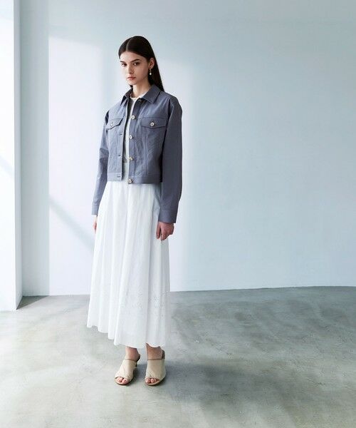 EPOCA / エポカ ノーカラージャケット | コットンペーパークロス ステンカラージャケット | 詳細2