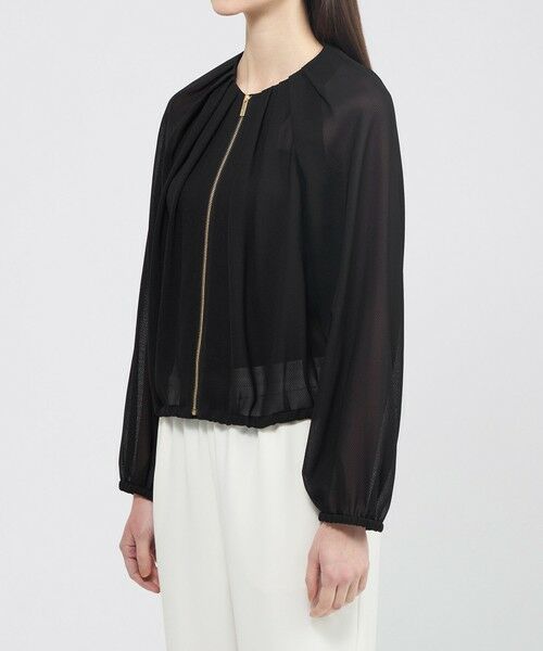 EPOCA / エポカ ノーカラージャケット | カラミメッシュ シアーライトブルゾン | 詳細6