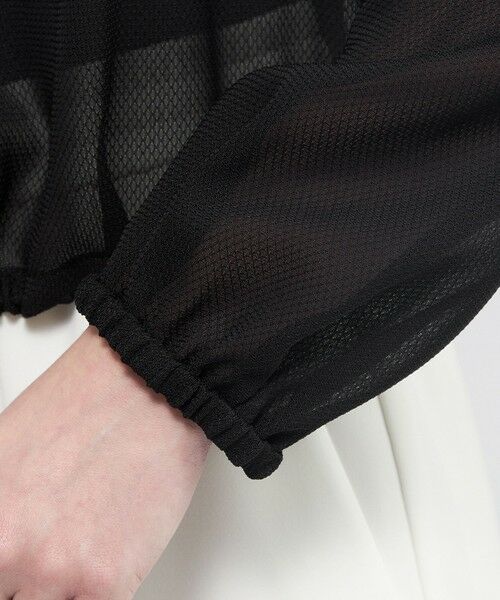 EPOCA / エポカ ノーカラージャケット | カラミメッシュ シアーライトブルゾン | 詳細8
