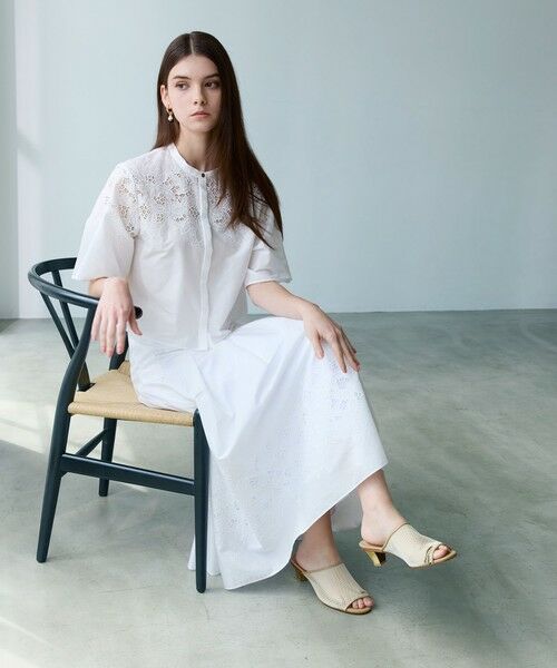 EPOCA / エポカ シャツ・ブラウス | フィオーレエンブロイダリー スタンドカラーシャツ | 詳細1