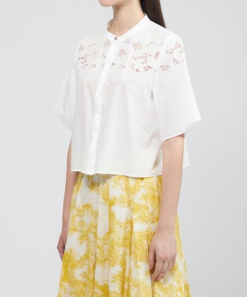 EPOCA / エポカ シャツ・ブラウス | フィオーレエンブロイダリー スタンドカラーシャツ | 詳細5