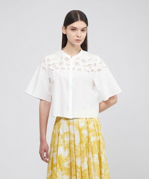 EPOCA / エポカ シャツ・ブラウス | フィオーレエンブロイダリー スタンドカラーシャツ | 詳細10