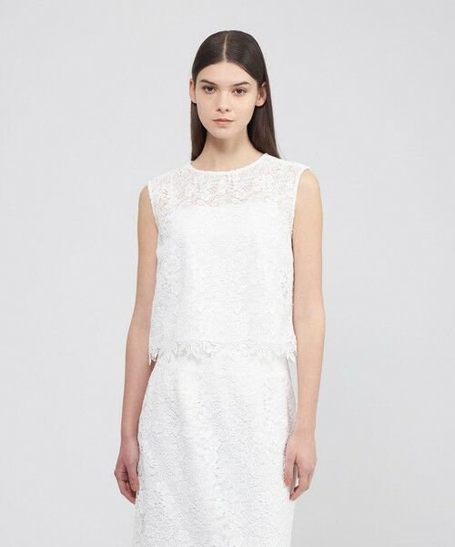 EPOCA / エポカ シャツ・ブラウス | フラワーケミカルレース ノースリーブブラウス | 詳細12