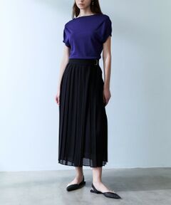 EPOCA / エポカ ロング・マキシ丈スカート | カラミメッシュ プリーツラップスカート