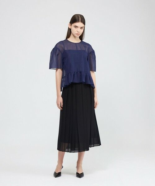 EPOCA / エポカ ロング・マキシ丈スカート | カラミメッシュ プリーツラップスカート | 詳細5