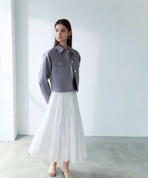 EPOCA / エポカ ロング・マキシ丈スカート | フィオーレエンブロイダリー タックフレアスカート | 詳細1