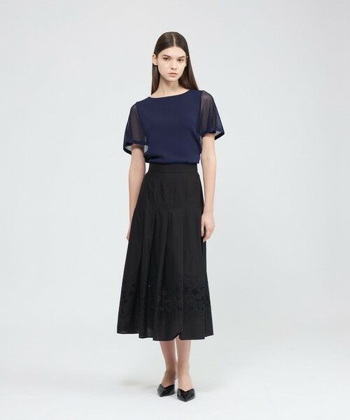 EPOCA / エポカ ロング・マキシ丈スカート | フィオーレエンブロイダリー タックフレアスカート | 詳細3