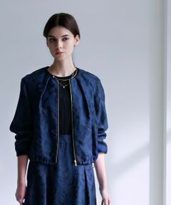 EPOCA / エポカ ノーカラージャケット | 【VERY NaVY2025年6月号掲載】シアージャカード ノーカラーブルゾン