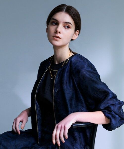 EPOCA / エポカ ノーカラージャケット | 【VERY NaVY2025年6月号掲載】シアージャカード ノーカラーブルゾン | 詳細1