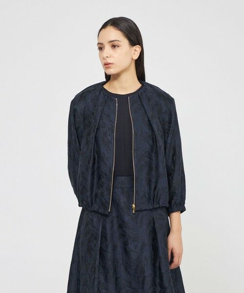 EPOCA / エポカ ノーカラージャケット | 【VERY NaVY2025年6月号掲載】シアージャカード ノーカラーブルゾン | 詳細13