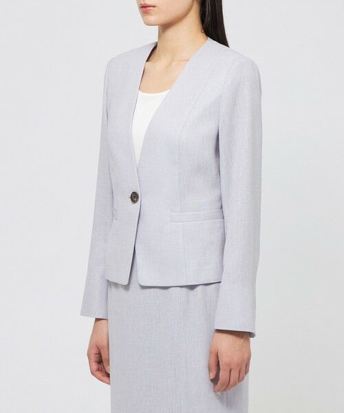 EPOCA / エポカ ノーカラージャケット | スラブストレッチ ノーカラージャケット | 詳細9