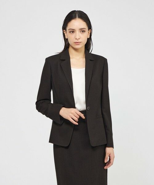 EPOCA / エポカ ノーカラージャケット | スラブストレッチ テーラードジャケット | 詳細14