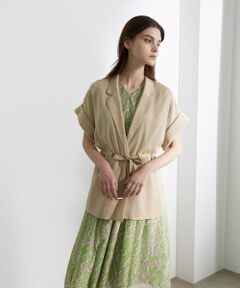 EPOCA / エポカ ノーカラージャケット | トリアセライトメッシュ ショートスリーブジャケット