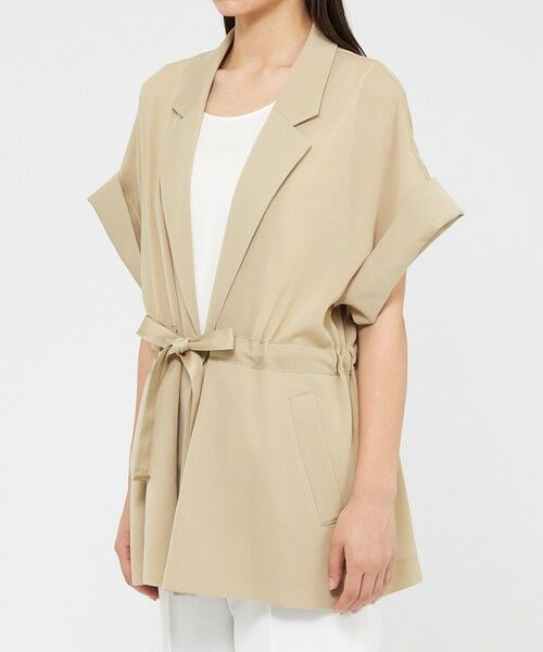 EPOCA / エポカ ノーカラージャケット | トリアセライトメッシュ ショートスリーブジャケット | 詳細7