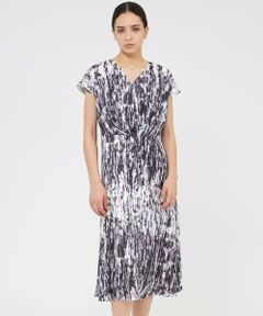 EPOCA / エポカ ロング・マキシ丈ワンピース | アブストラクトプリント Vネックドレス