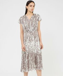 EPOCA / エポカ ロング・マキシ丈ワンピース | アブストラクトプリント Vネックドレス