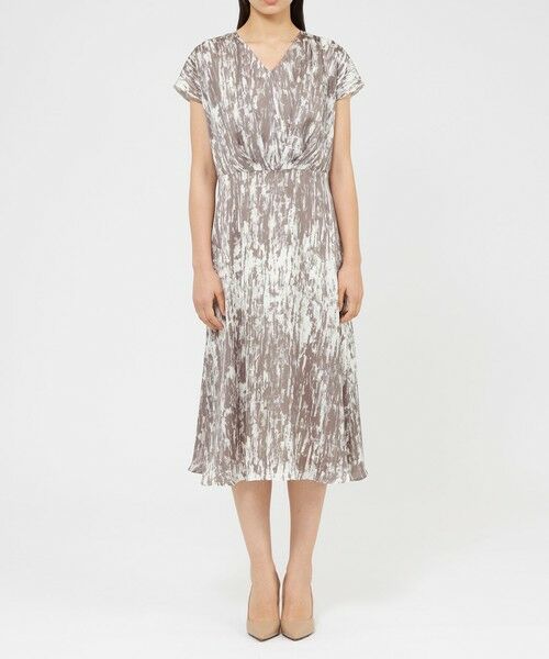EPOCA / エポカ ロング・マキシ丈ワンピース | アブストラクトプリント Vネックドレス | 詳細3