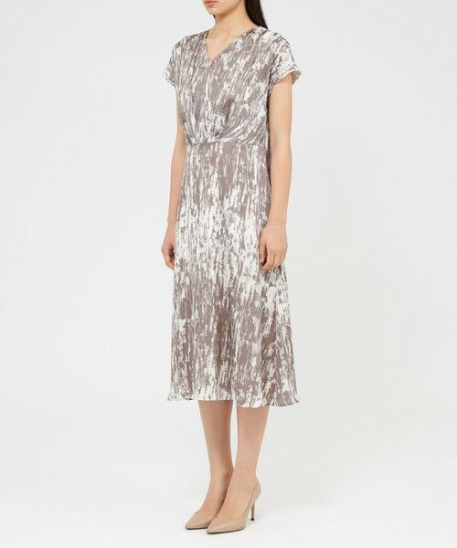 EPOCA / エポカ ロング・マキシ丈ワンピース | アブストラクトプリント Vネックドレス | 詳細4