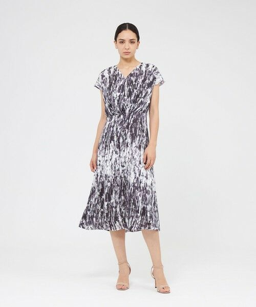 EPOCA / エポカ ロング・マキシ丈ワンピース | アブストラクトプリント Vネックドレス | 詳細1