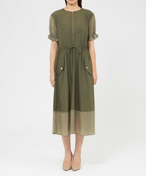 EPOCA / エポカ ロング・マキシ丈ワンピース | 【Lu TECS】シアーコンビ フレアドレス | 詳細4