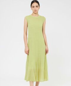 EPOCA / エポカ ロング・マキシ丈ワンピース | リネンナイロン リブニットドレス