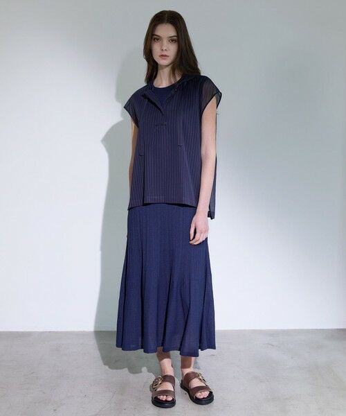 EPOCA / エポカ ロング・マキシ丈ワンピース | リネンナイロン リブニットドレス | 詳細1
