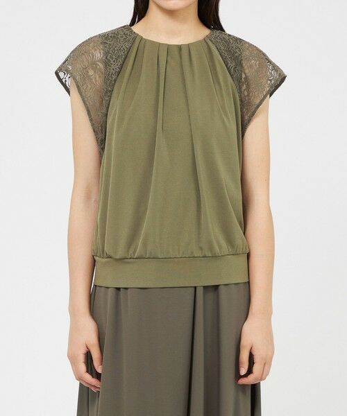 EPOCA / エポカ シャツ・ブラウス | トリアセテートジャージー レースコンビプルオーバー | 詳細5