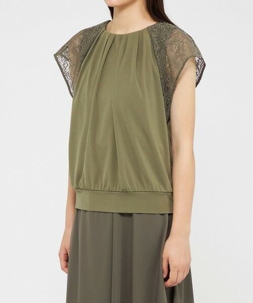 EPOCA / エポカ シャツ・ブラウス | トリアセテートジャージー レースコンビプルオーバー | 詳細6