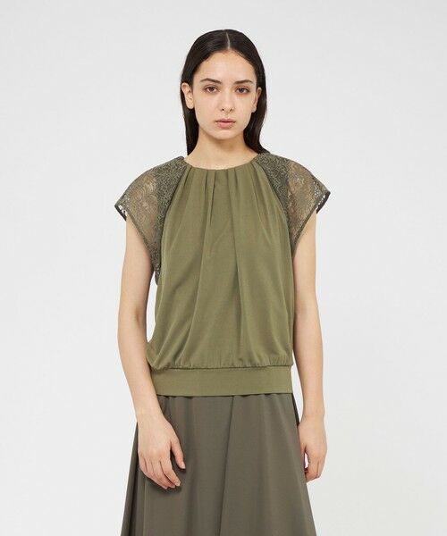 EPOCA / エポカ シャツ・ブラウス | トリアセテートジャージー レースコンビプルオーバー | 詳細11