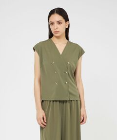 EPOCA / エポカ シャツ・ブラウス | トリアセテートジャージー ダブルブレストコンパクトジレ