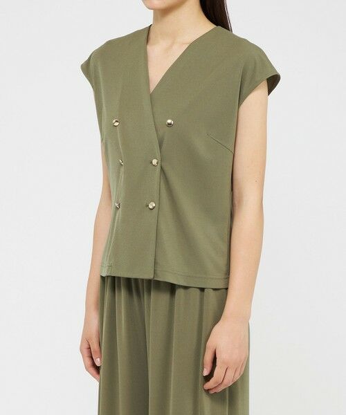 EPOCA / エポカ シャツ・ブラウス | トリアセテートジャージー ダブルブレストコンパクトジレ | 詳細4