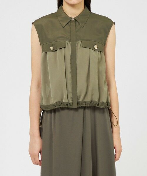 EPOCA / エポカ シャツ・ブラウス | 【Lu TECS】シアーコンビ クロップドシャツ | 詳細4