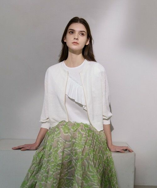 EPOCA / エポカ ニット・セーター | リネンナイロン ドルマンスリーブニットブルゾン | 詳細1