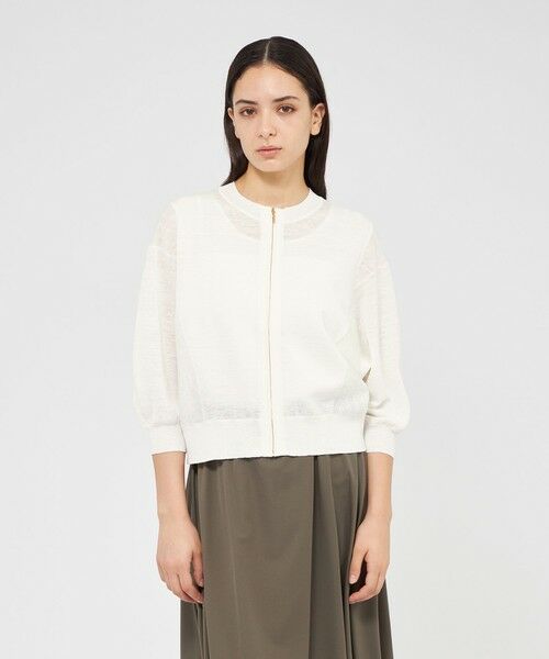 EPOCA / エポカ ニット・セーター | リネンナイロン ドルマンスリーブニットブルゾン | 詳細13