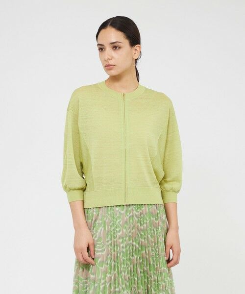 EPOCA / エポカ ニット・セーター | リネンナイロン ドルマンスリーブニットブルゾン | 詳細14