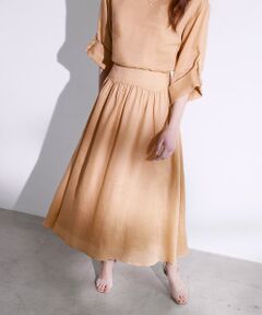 EPOCA / エポカ ロング・マキシ丈スカート | 【VERY NaVY2025年6月号掲載】麻ツイル ギャザーフレアスカート