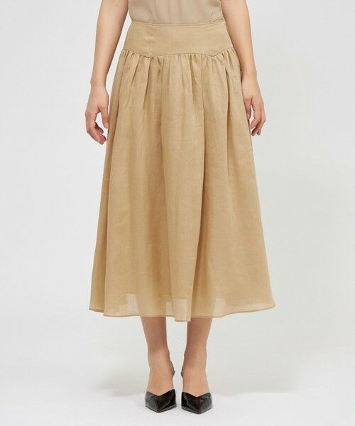 EPOCA / エポカ ロング・マキシ丈スカート | 【VERY NaVY2025年6月号掲載】麻ツイル ギャザーフレアスカート | 詳細5