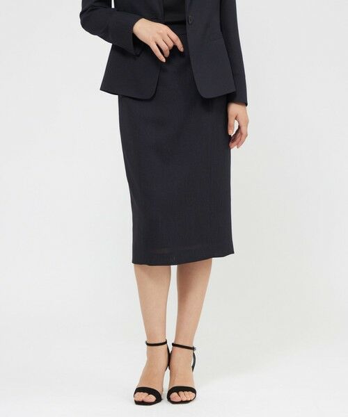 EPOCA / エポカ ロング・マキシ丈スカート | スラブストレッチ タイトスカート(ネイビー2)