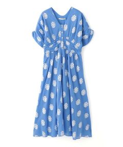 EPOCA / エポカ ロング・マキシ丈ワンピース | 【ne quittez pas】プリントウエストギャザードレス《WEB＆EPOCA THE SHOP店舗限定》